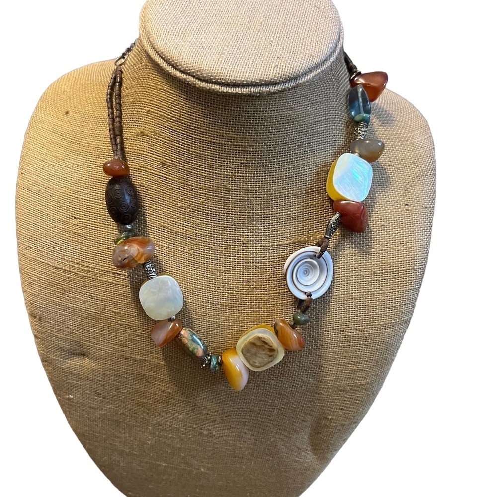 Unique Multicolor Gemstone Statement Chocker Styl… - image 2